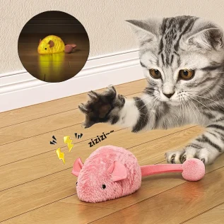 Interactive Luminous Mouse Cat Toy – Soft Plush Chew Toy for Kittens & Cats | Indoor Play & Boredom Relief